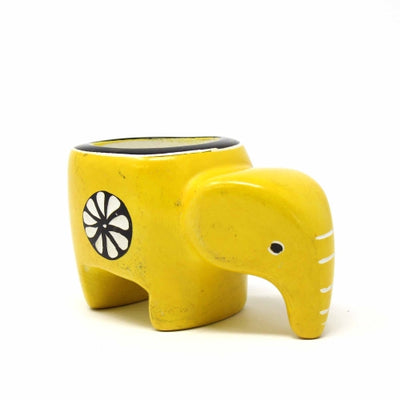 Single Colorful Soapstone Elephant Tea Lights