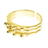 Beaded  Brass Ring SIZE 9.5, PACK OF 3