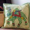Upcycled Decorative Pillow Cover or Wall Tapestry with Camel Applique - Colors will Vary