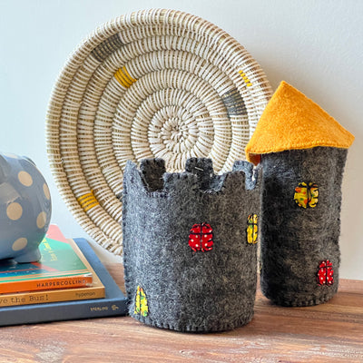Handcrafted Felt Castle, 7.5"