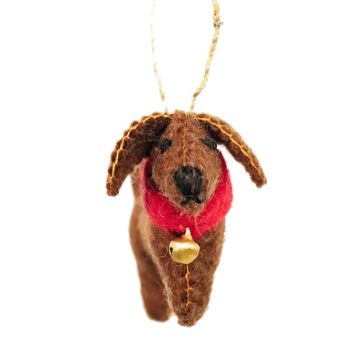 Dachshund Dog Felt Ornament