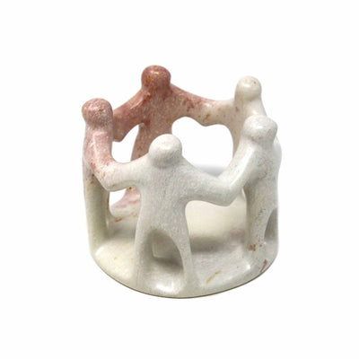 Circle of Friends Natural Soapstone Sculpture