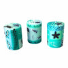 Hand-Painted Votive Candles, Boxed Set of 3 (Samaki Design)