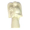 Soapstone Angel Holding Dog Sculpture- Gift for Lost Pet