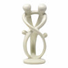 Single Soapstone Family Sculptures - 8-inch - Natural Stone
