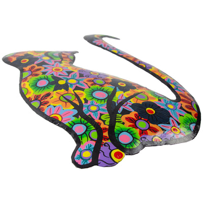 2NDs MINOR IMPERFECTIONS - Happy Kitty Haitian Steel Drum Wall Art, 13 inch