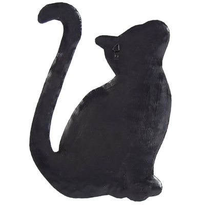 2NDs MINOR IMPERFECTIONS - Happy Kitty Haitian Steel Drum Wall Art, 13 inch