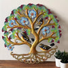 Flowering Spring Tree of Life with Birds Steel Drum Wall Art, 14 inch