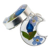 Pressed Flower Crescent Stud Earrings - MIXED COLORS