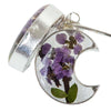 Pressed Flower Crescent Stud Earrings - MIXED COLORS