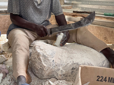 Soapstone Lovers Dance with me Sculpture - 4-inch