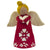 Blonde Angel Holding Dove, Tree Topper or Tabletop Décor  - 10 inch Tall