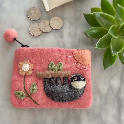 Sloth Felt Coin Purse