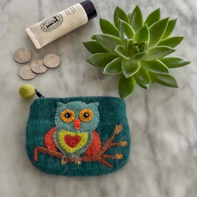 Owl Felt Coin Purse