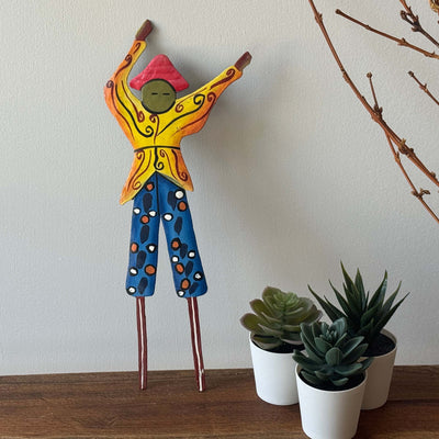 Painted Moko Jumbies- On Stilts, 12 inch