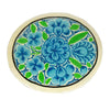 Handpainted Kashmiri Box, Verdant with Blue Flowers