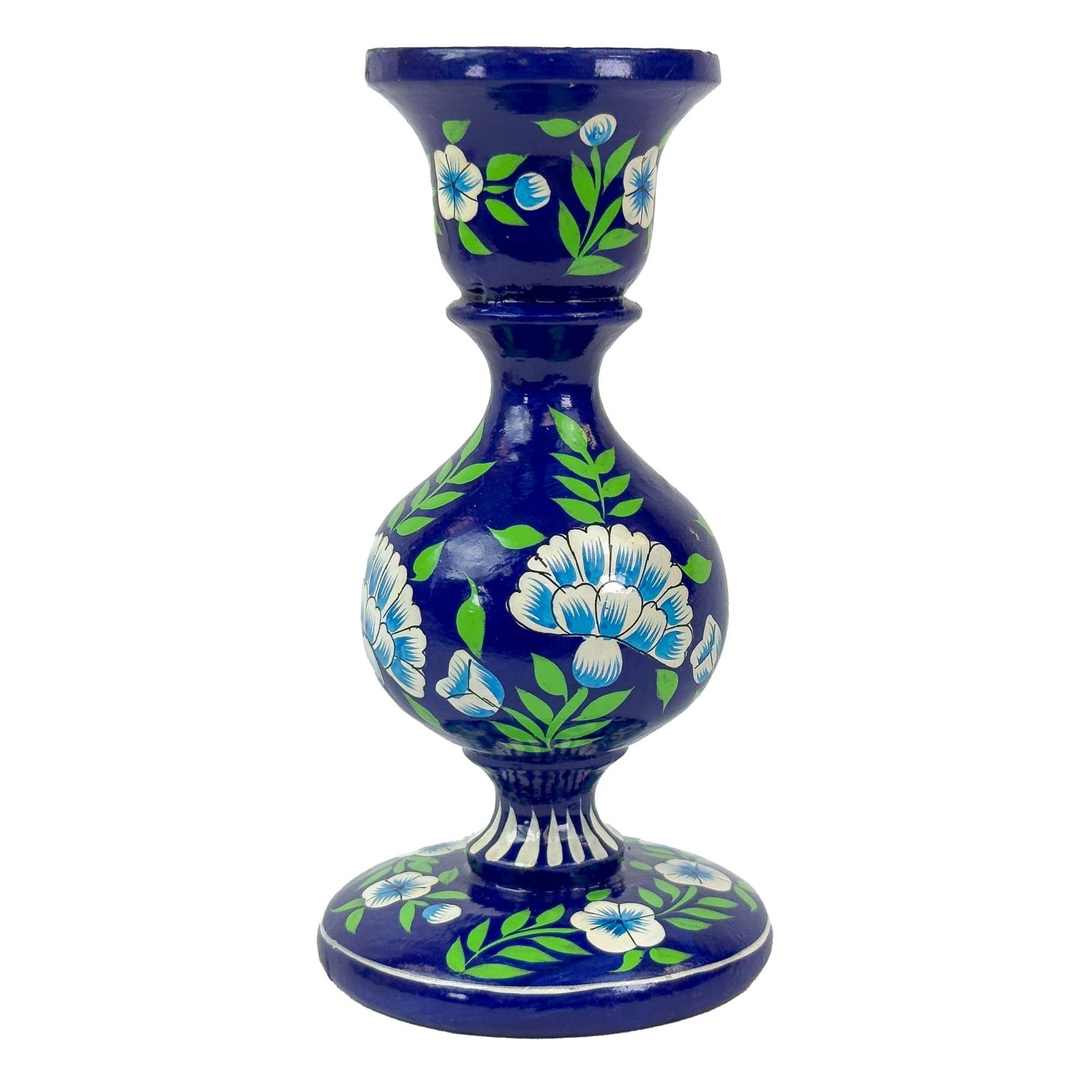 Handpainted Kashmir Tall Candle Stick Holder