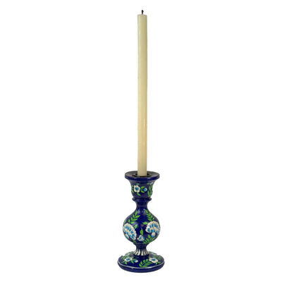 Handpainted Kashmir Tall Candle Stick Holder