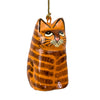 Handpainted Kashmiri Sitting Cat, Tabby
