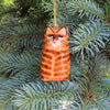 Handpainted Kashmiri Sitting Cat, Tabby