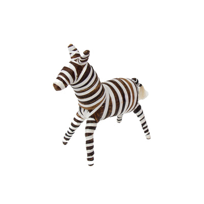 Baby Banana Fiber Zebra Safari Animal Sculpture