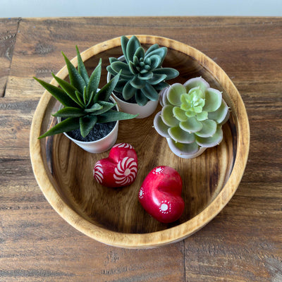 10-Pack - Red Soapstone Hearts (4cm)