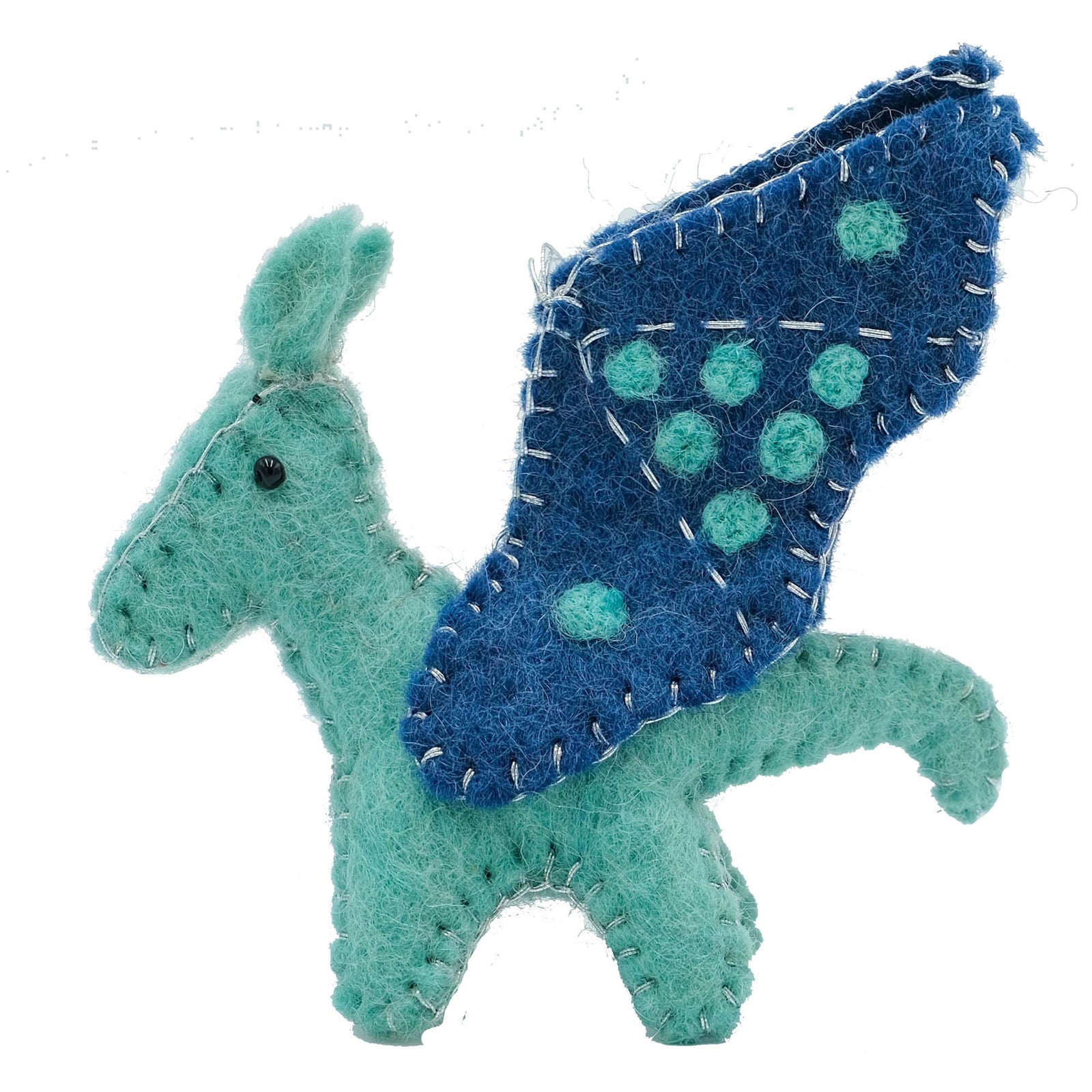 Ice Dragon Felt Holiday Ornament