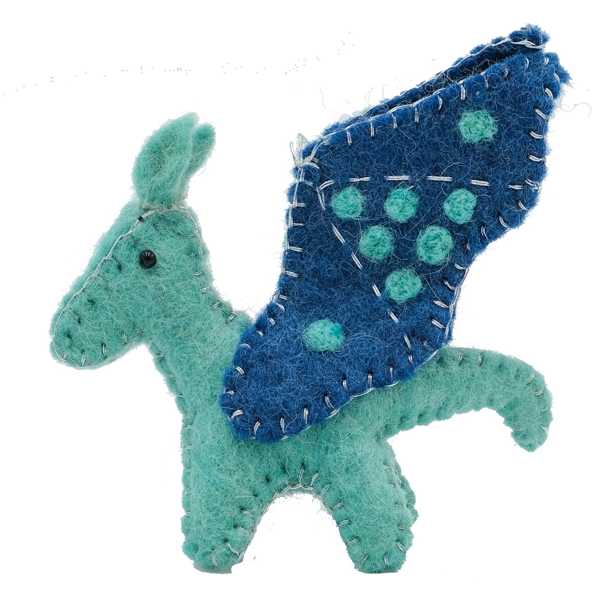 Ice Dragon Felt Holiday Ornament
