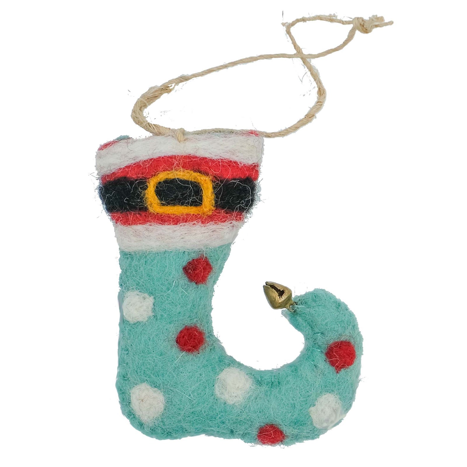 Elf Stocking Felt Holiday Ornament