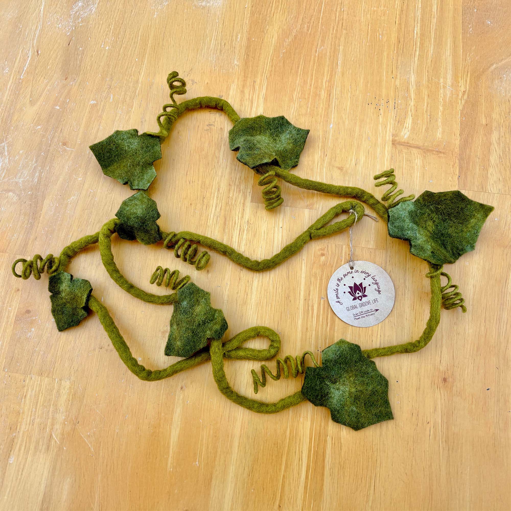 CLOSEOUT - Pumpkin Vine Handmade Felt Garland