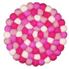CLOSEOUT - Felt Ball Trivet: Pretty in Pink