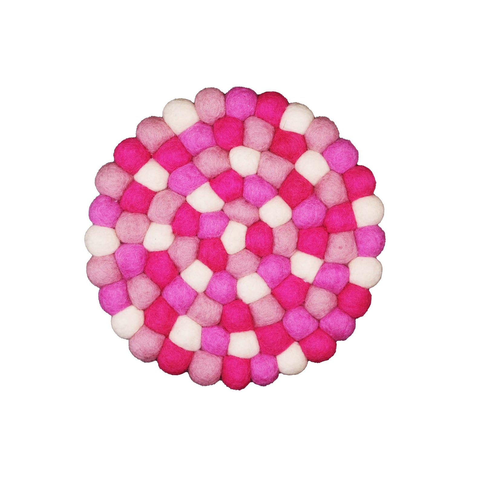 CLOSEOUT - Pretty in Pink Felt Ball Coasters, Set of 4