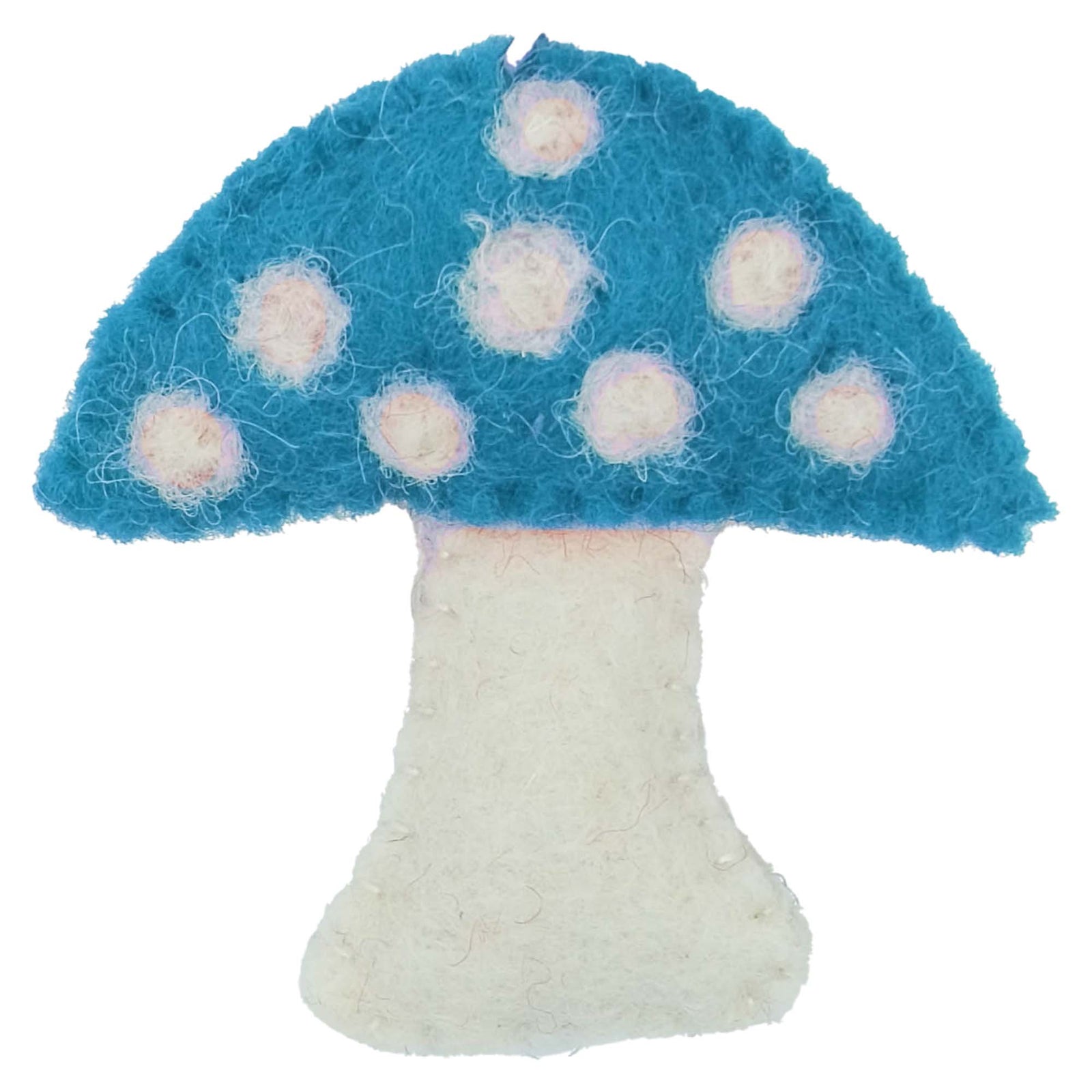Mushroom Felt Ornament, Turquoise
