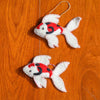 CLOSEOUT - Koi Fish Felt Ornament, Black