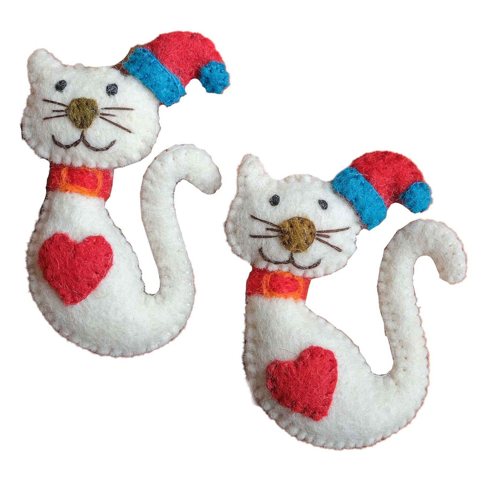 Kitty Cat Felt Holiday Ornament