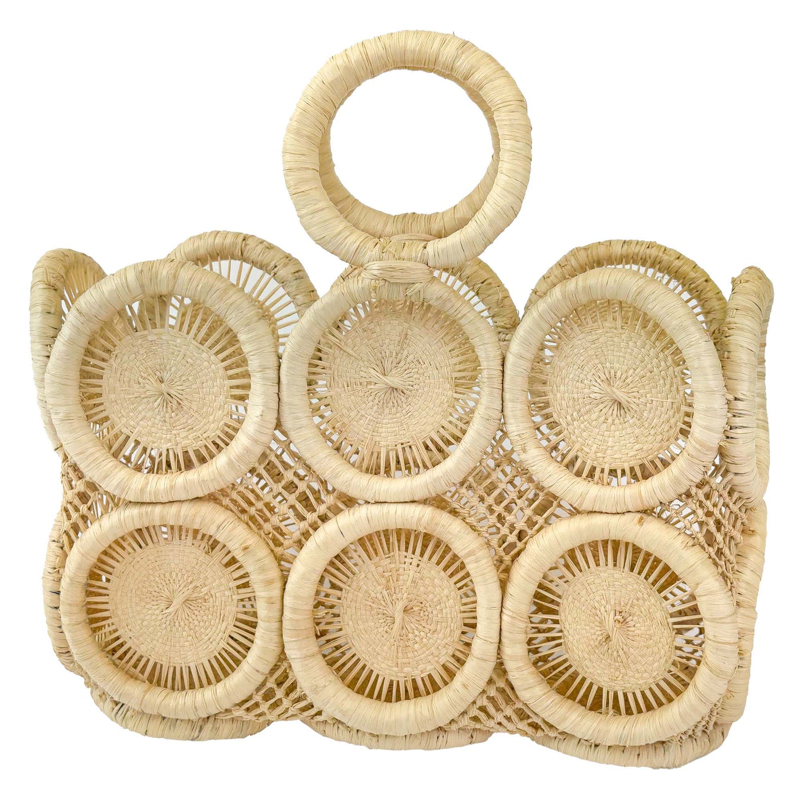 Handwoven Raffia Tote Basket — Uganda