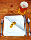 Mustard Tonal Felt One Strand Napkin Rings, Set of 4