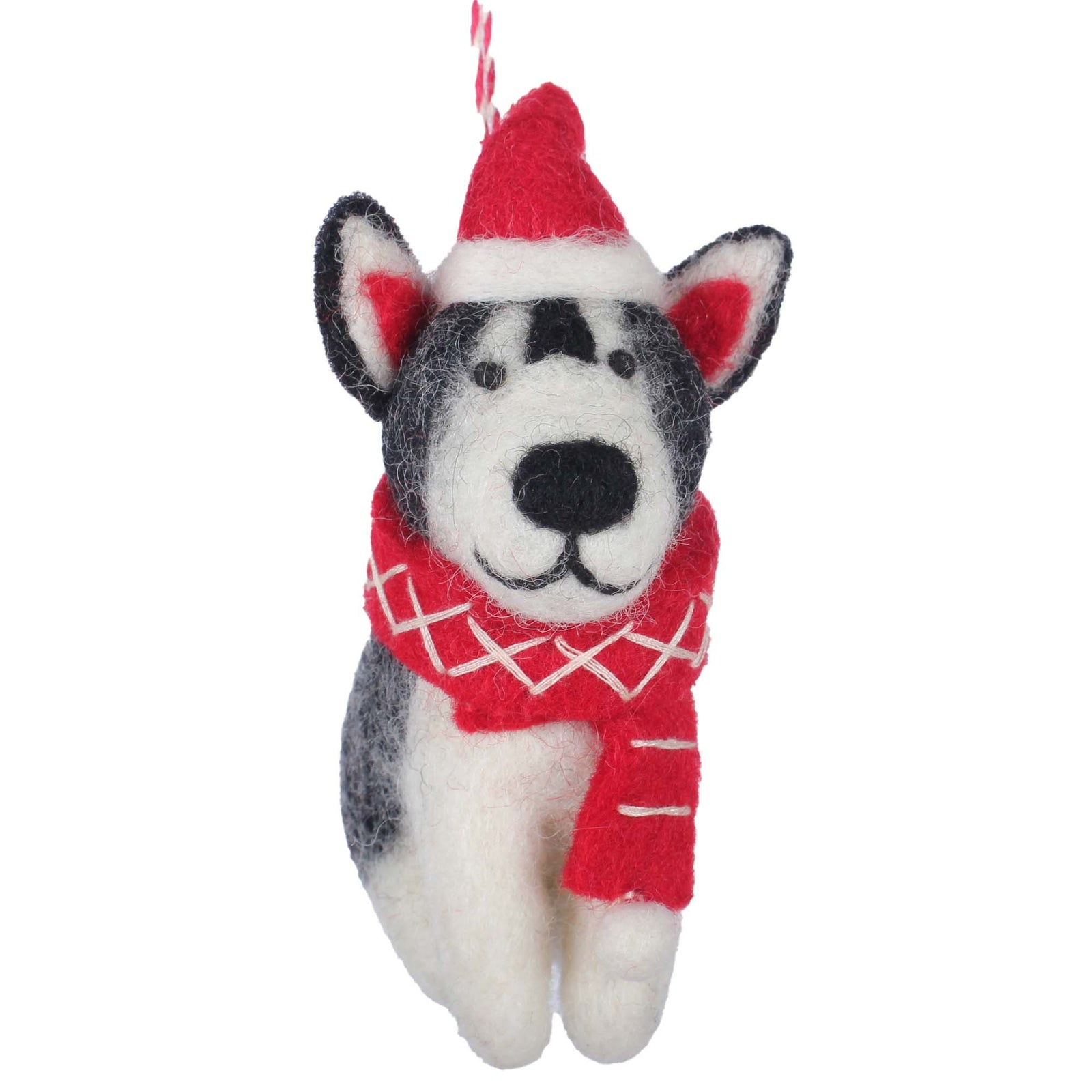 Big Dog Husky Felt Ornament