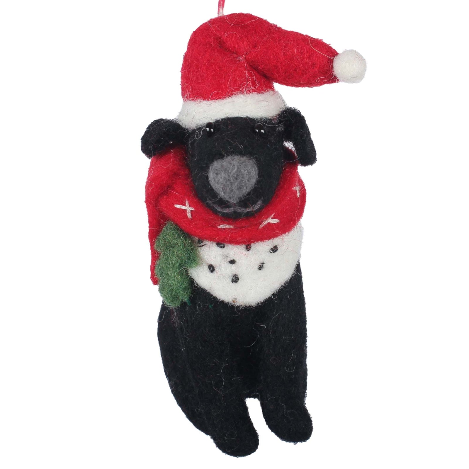 Big Dog Black Lab Felt Ornament
