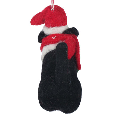 Big Dog Black Lab Felt Ornament