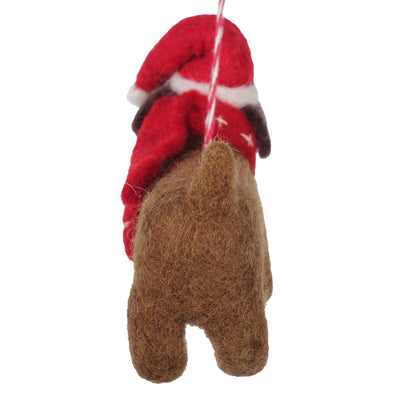 Big Dog Daschund Felt Ornament