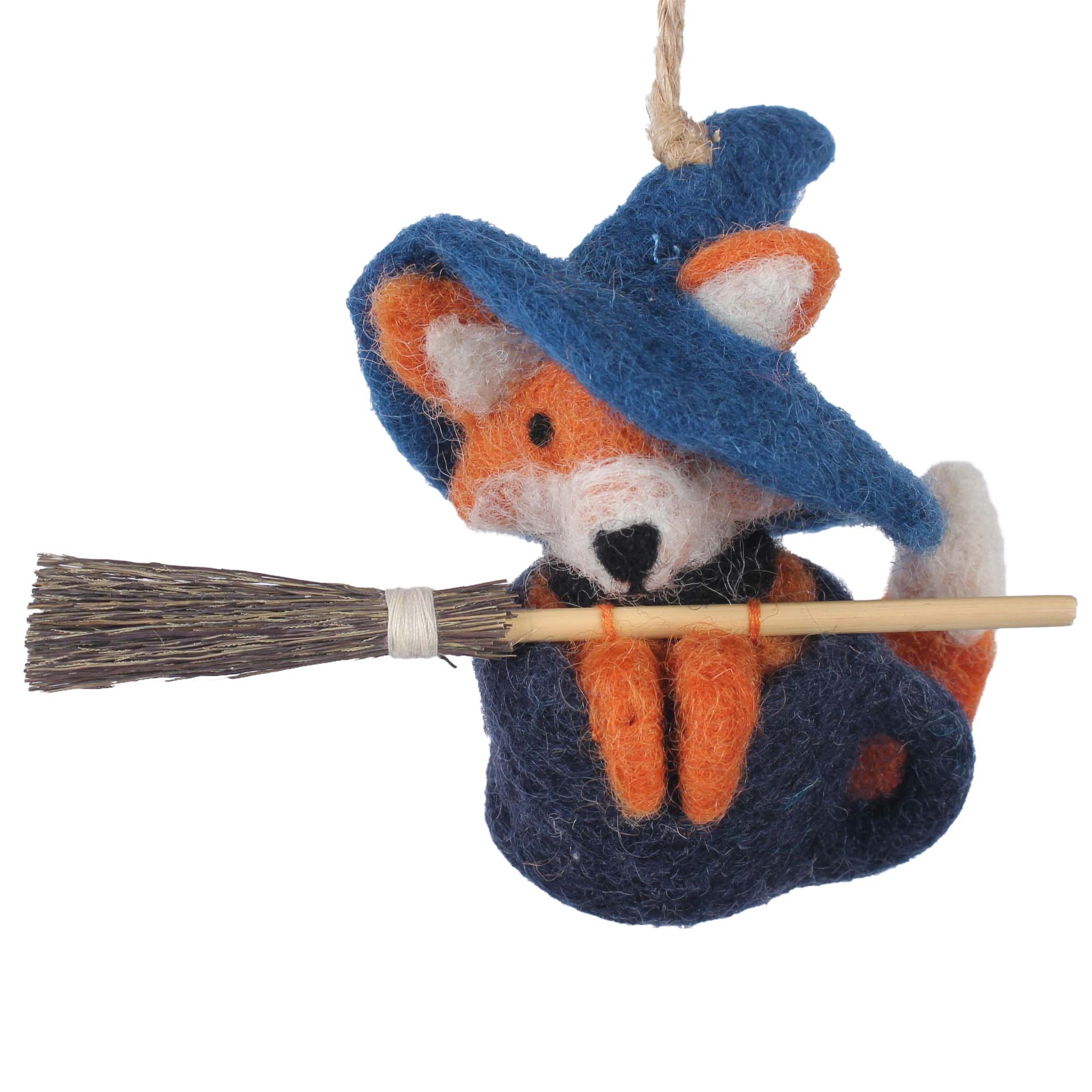 Witch Fox Coffee Cup Felt Ornament