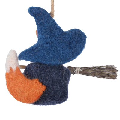 Witch Fox Coffee Cup Felt Ornament
