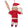 Coach Claus Baseball Felt Ornament