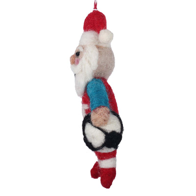 Coach Claus Soccer Felt Ornament