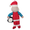 Coach Claus Soccer Felt Ornament