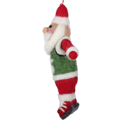 Coach Claus Basketball Felt Ornament