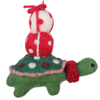 Pressie Tortoise Felt Ornament