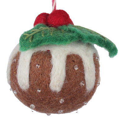 Christmas Pudding Felt Ornament
