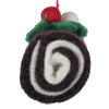 Yule Log Felt Ornament